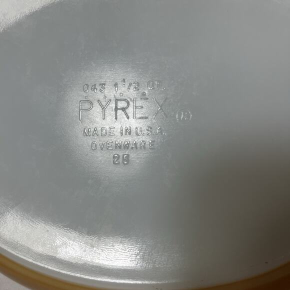 Vintage Pyrex Old Orchard 1970's 043 1 1/2 QT Oval Casserole Dish Burnt Orange - Picture 7 of 8